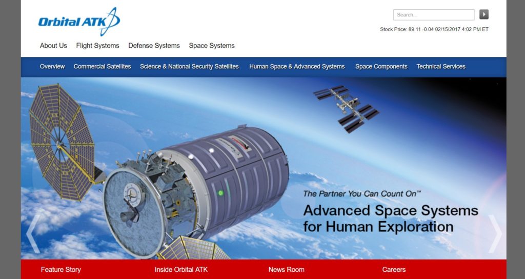 Orbital ATK Website Design