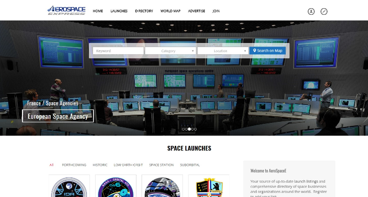 aerospacee website design