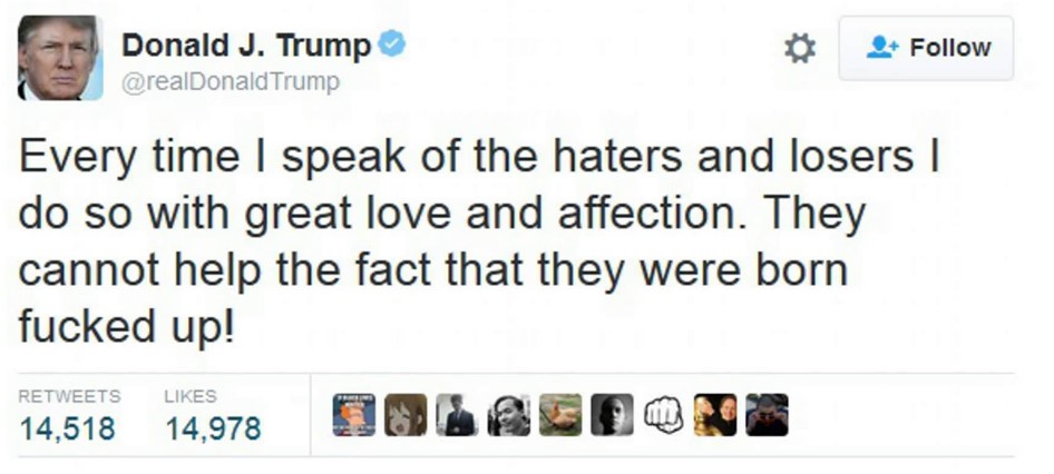 Donald Trump's Fucked up Tweet